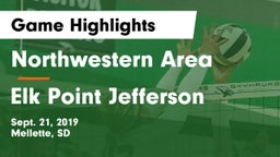 Northwestern Area  vs Elk Point Jefferson Game Highlights - Sept. 21, 2019
