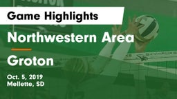 Northwestern Area  vs Groton Game Highlights - Oct. 5, 2019