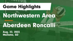 Northwestern Area  vs Aberdeen Roncalli  Game Highlights - Aug. 22, 2023