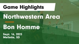 Northwestern Area  vs Bon Homme  Game Highlights - Sept. 16, 2023