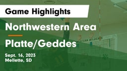Northwestern Area  vs Platte/Geddes  Game Highlights - Sept. 16, 2023