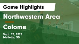 Northwestern Area  vs Colome Game Highlights - Sept. 23, 2023