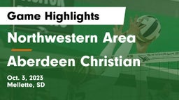 Northwestern Area  vs Aberdeen Christian Game Highlights - Oct. 3, 2023