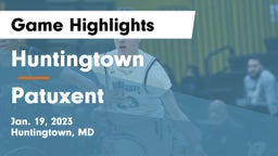 Huntingtown  vs Patuxent Game Highlights - Jan. 19, 2023