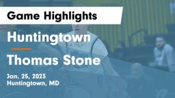 Huntingtown  vs Thomas Stone  Game Highlights - Jan. 25, 2023