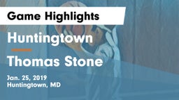 Huntingtown  vs Thomas Stone  Game Highlights - Jan. 25, 2019