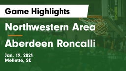 Northwestern Area  vs Aberdeen Roncalli  Game Highlights - Jan. 19, 2024
