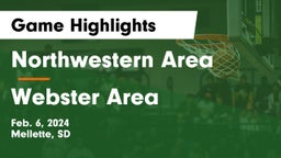 Northwestern Area  vs Webster Area  Game Highlights - Feb. 6, 2024