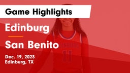 Edinburg  vs San Benito  Game Highlights - Dec. 19, 2023