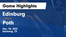 Edinburg  vs Poth  Game Highlights - Dec. 28, 2023
