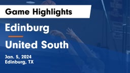 Edinburg  vs United South  Game Highlights - Jan. 5, 2024