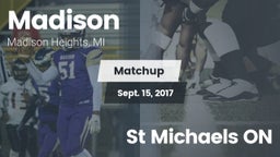 Matchup: Madison vs. St Michaels ON 2017