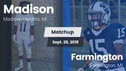 Matchup: Madison vs. Farmington  2018