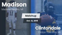 Matchup: Madison vs. Clintondale  2018