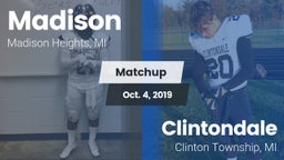 Matchup: Madison vs. Clintondale  2019