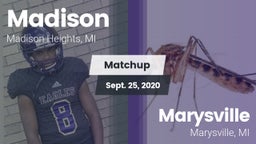 Matchup: Madison vs. Marysville  2020