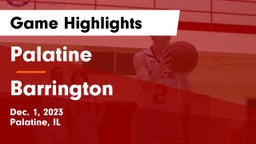 Palatine  vs Barrington  Game Highlights - Dec. 1, 2023