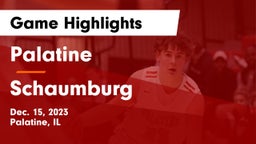 Palatine  vs Schaumburg  Game Highlights - Dec. 15, 2023