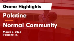 Palatine  vs Normal Community  Game Highlights - March 8, 2024