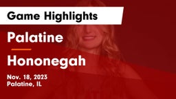 Palatine  vs Hononegah  Game Highlights - Nov. 18, 2023