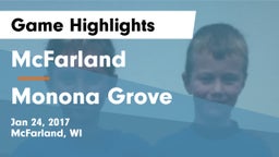 McFarland  vs Monona Grove  Game Highlights - Jan 24, 2017