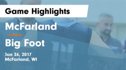 McFarland  vs Big Foot  Game Highlights - Jan 26, 2017