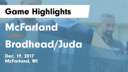 McFarland  vs Brodhead/Juda  Game Highlights - Dec. 19, 2017