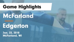 McFarland  vs Edgerton  Game Highlights - Jan. 23, 2018