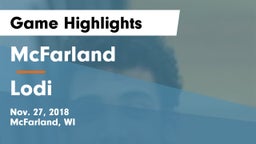 McFarland  vs Lodi  Game Highlights - Nov. 27, 2018