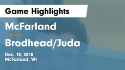 McFarland  vs Brodhead/Juda  Game Highlights - Dec. 18, 2018