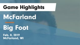 McFarland  vs Big Foot  Game Highlights - Feb. 8, 2019