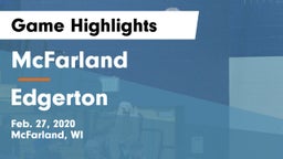 McFarland  vs Edgerton  Game Highlights - Feb. 27, 2020