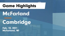 McFarland  vs Cambridge  Game Highlights - Feb. 10, 2021