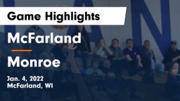 McFarland  vs Monroe  Game Highlights - Jan. 4, 2022