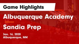 Albuquerque Academy  vs Sandia Prep Game Highlights - Jan. 16, 2020
