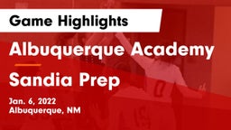 Albuquerque Academy  vs Sandia Prep  Game Highlights - Jan. 6, 2022