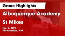 Albuquerque Academy  vs St Mikes  Game Highlights - Jan. 7, 2022