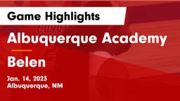 Albuquerque Academy  vs Belen  Game Highlights - Jan. 14, 2023
