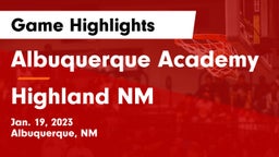 Albuquerque Academy  vs Highland  NM Game Highlights - Jan. 19, 2023