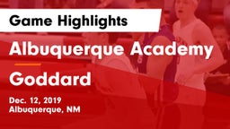 Albuquerque Academy  vs Goddard Game Highlights - Dec. 12, 2019