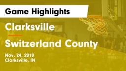 Clarksville  vs Switzerland County  Game Highlights - Nov. 24, 2018