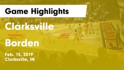 Clarksville  vs Borden Game Highlights - Feb. 15, 2019