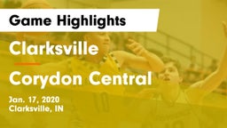 Clarksville  vs Corydon Central  Game Highlights - Jan. 17, 2020