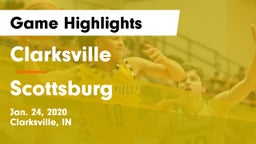 Clarksville  vs Scottsburg  Game Highlights - Jan. 24, 2020