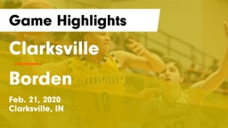 Clarksville  vs Borden  Game Highlights - Feb. 21, 2020