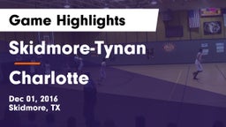 Skidmore-Tynan  vs Charlotte Game Highlights - Dec 01, 2016