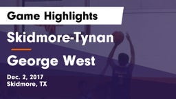 Skidmore-Tynan  vs George West  Game Highlights - Dec. 2, 2017