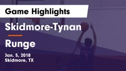 Skidmore-Tynan  vs Runge Game Highlights - Jan. 5, 2018
