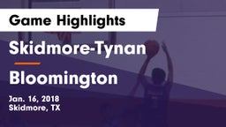 Skidmore-Tynan  vs Bloomington  Game Highlights - Jan. 16, 2018