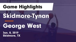 Skidmore-Tynan  vs George West  Game Highlights - Jan. 8, 2019